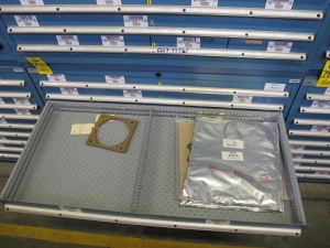 LISTA HEAVY DUTY 9-DRAWER PARTS CABINET W/ CONTENTS (W-50) LOADING & HANDLING FEE $25-